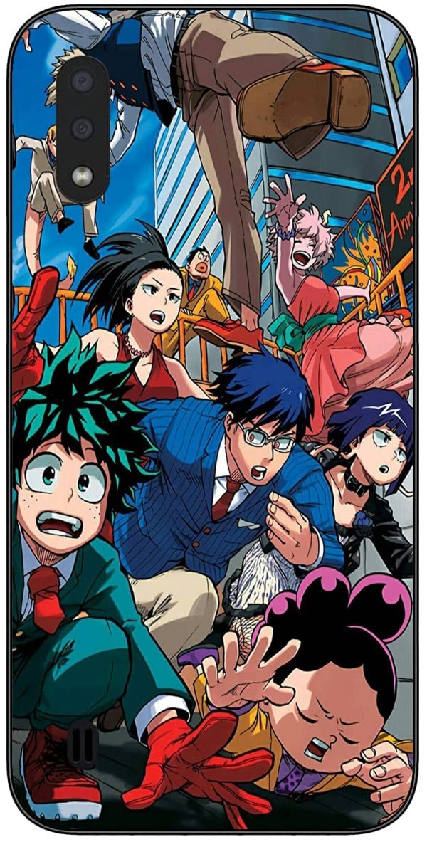 Compatible with Samsung Galaxy A01 case My Hero Mha Anime Academia 420 TPU Soft Black Protective Cover Phone Case