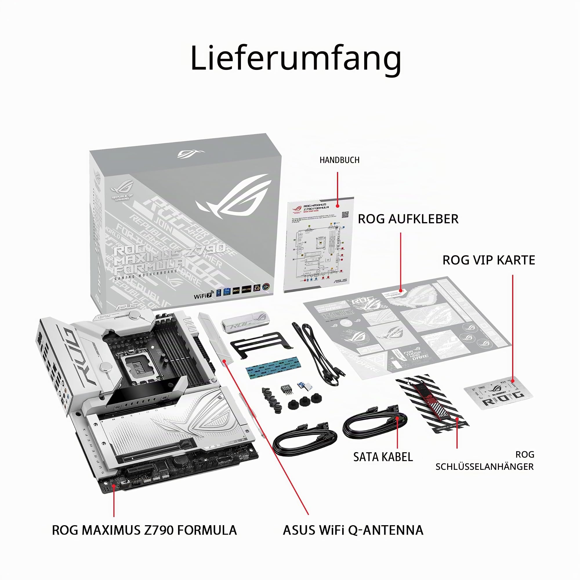ASUS ROG Maximus Z790 Formula Gaming Mainboard Sockel Intel LGA1700 (ATX, DDR5, WiFi 7, 5X M.2, PCIe 5.0, Thunderbolt 4, AI Cooling II, Aura Sync)