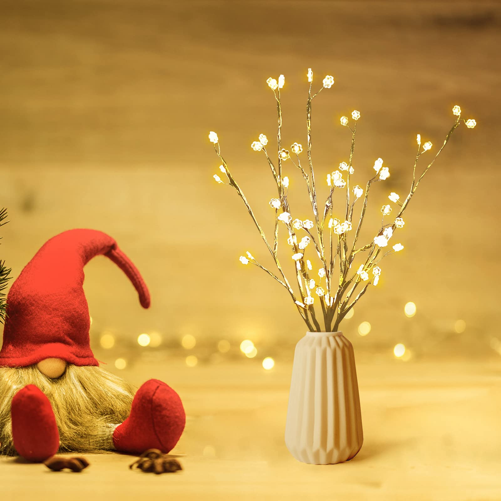 Amazon.com: Zipdiz Golden Twig Branches 24IN 72 LED Lights