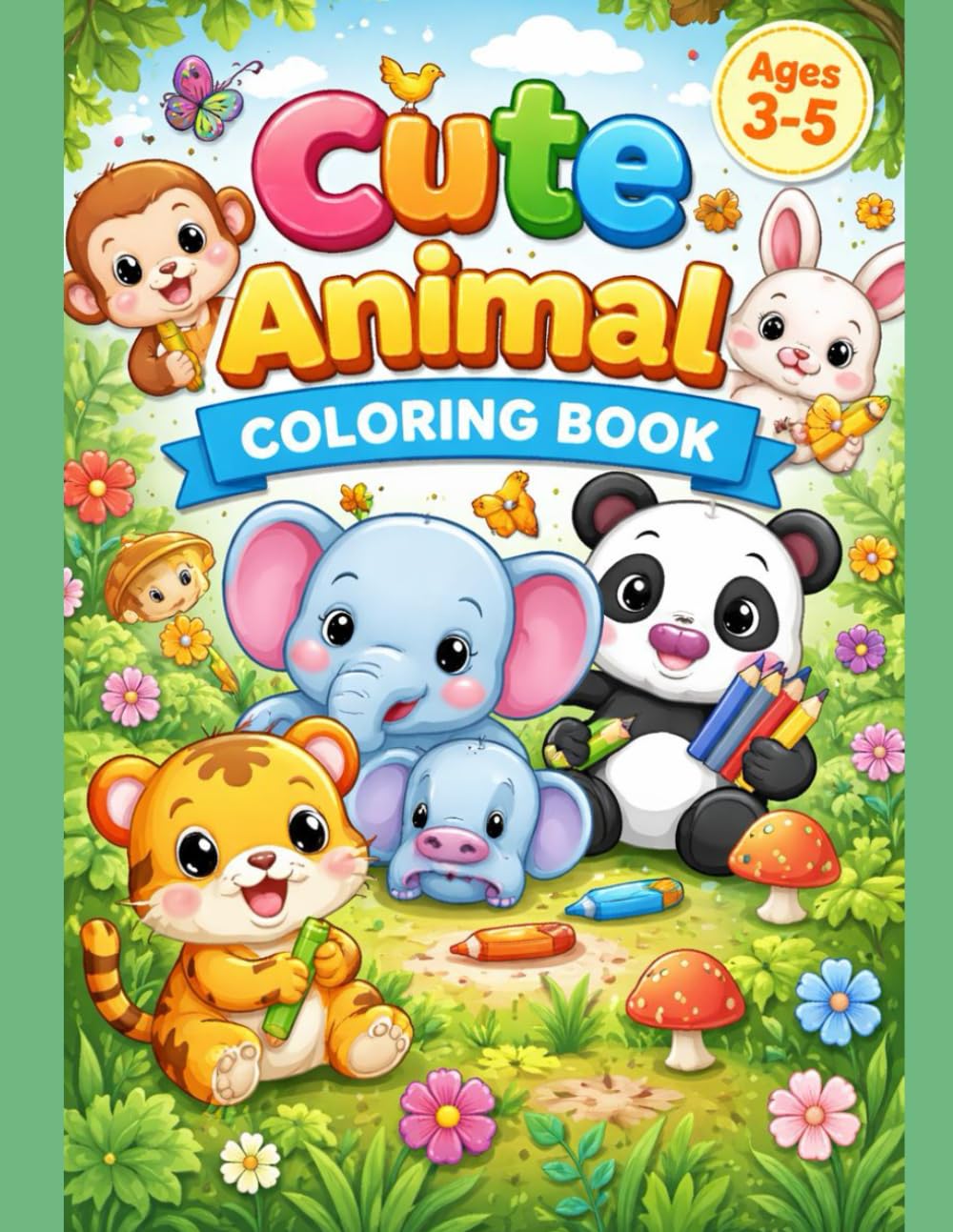 Cute Animal: Kids Coloring Book For Toddlers