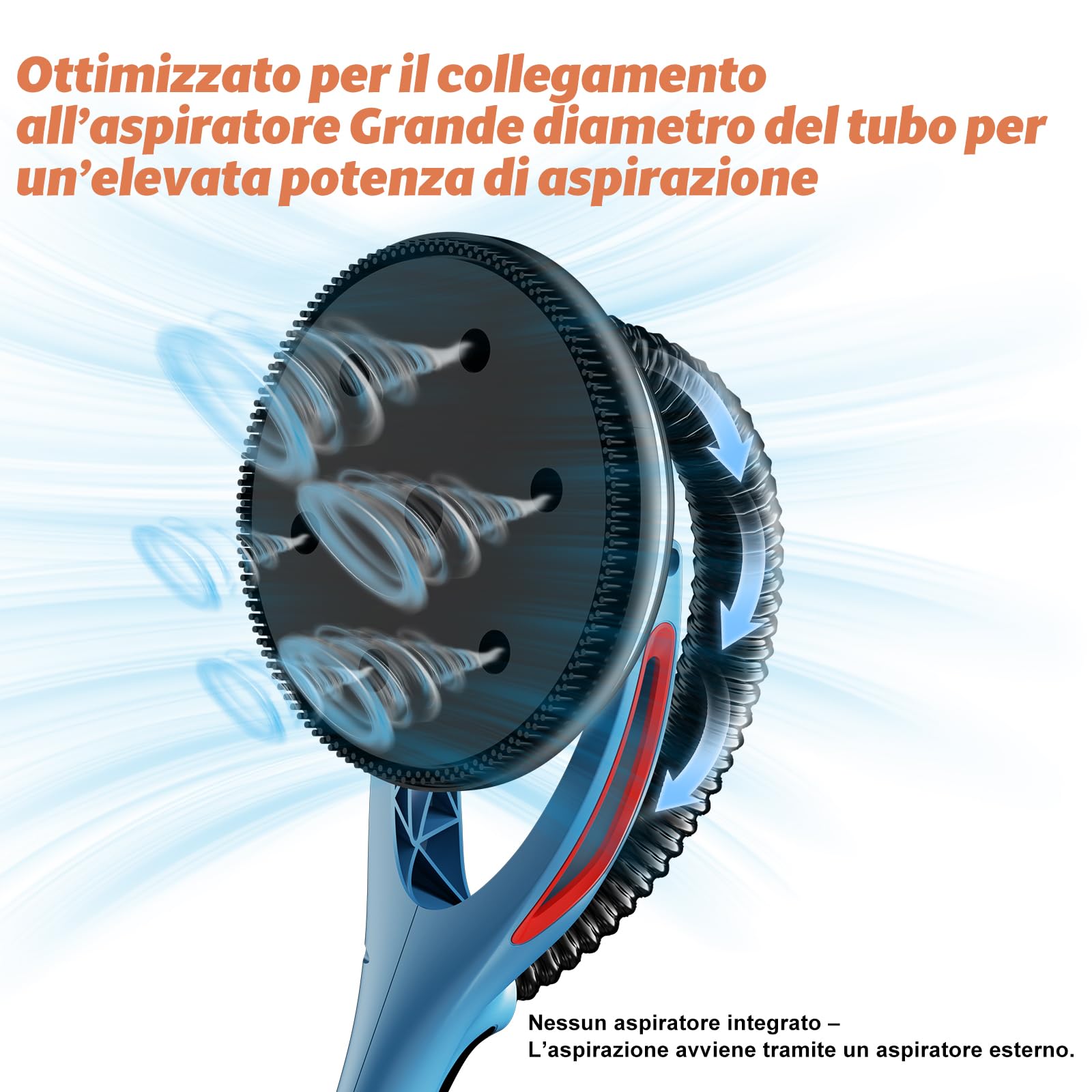 FANZWORK - Smerigliatrice per muro a secco con motore senza spazzole EC, ultra leggera, 900 W, giraffa abrasiva, 2300 giri/min(max), con sistema di aspirazione, illuminazione a LED, incl. dischi