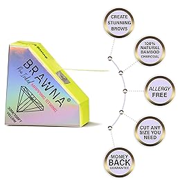 BRAWNA 4 Pack Pro Inked Mapping String for Brow and Lip Measuring - 2 White - 2 Turquoise - Microblading Supplies - PMU Kit