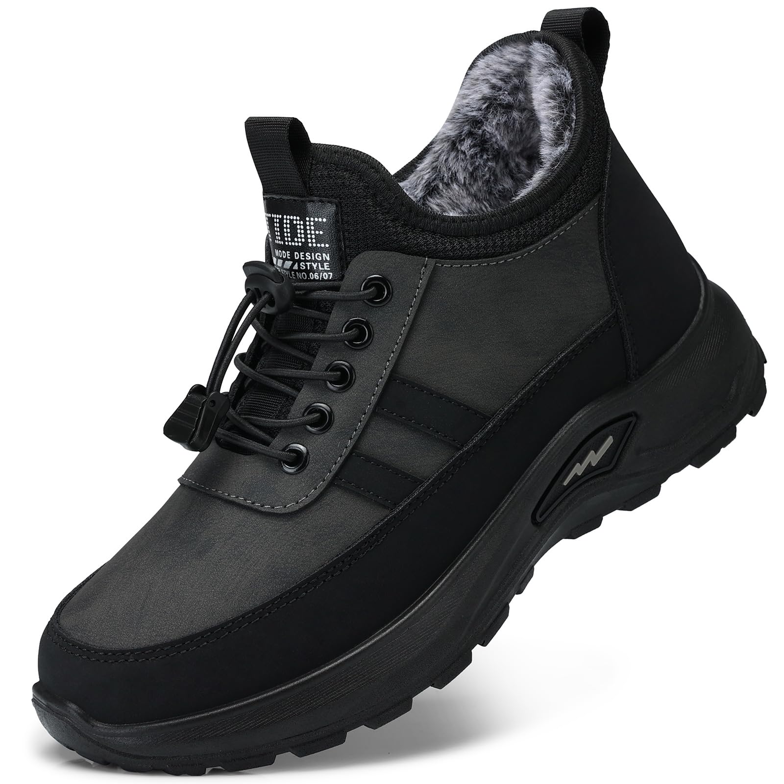 SHIBEVER Winter Snow Boots for Women: Warm Fur Lined Ankle Booties Comfortable Slip on Waterproof Outdoor Short Shoes