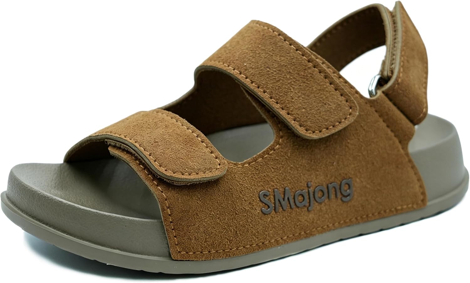 SMajong Kids Sandals Boys Girls Summer Sandal Non-Slip Slides for Kid Lightweight Adjustable Slippers Open Toes Flat Indoor Outdoor