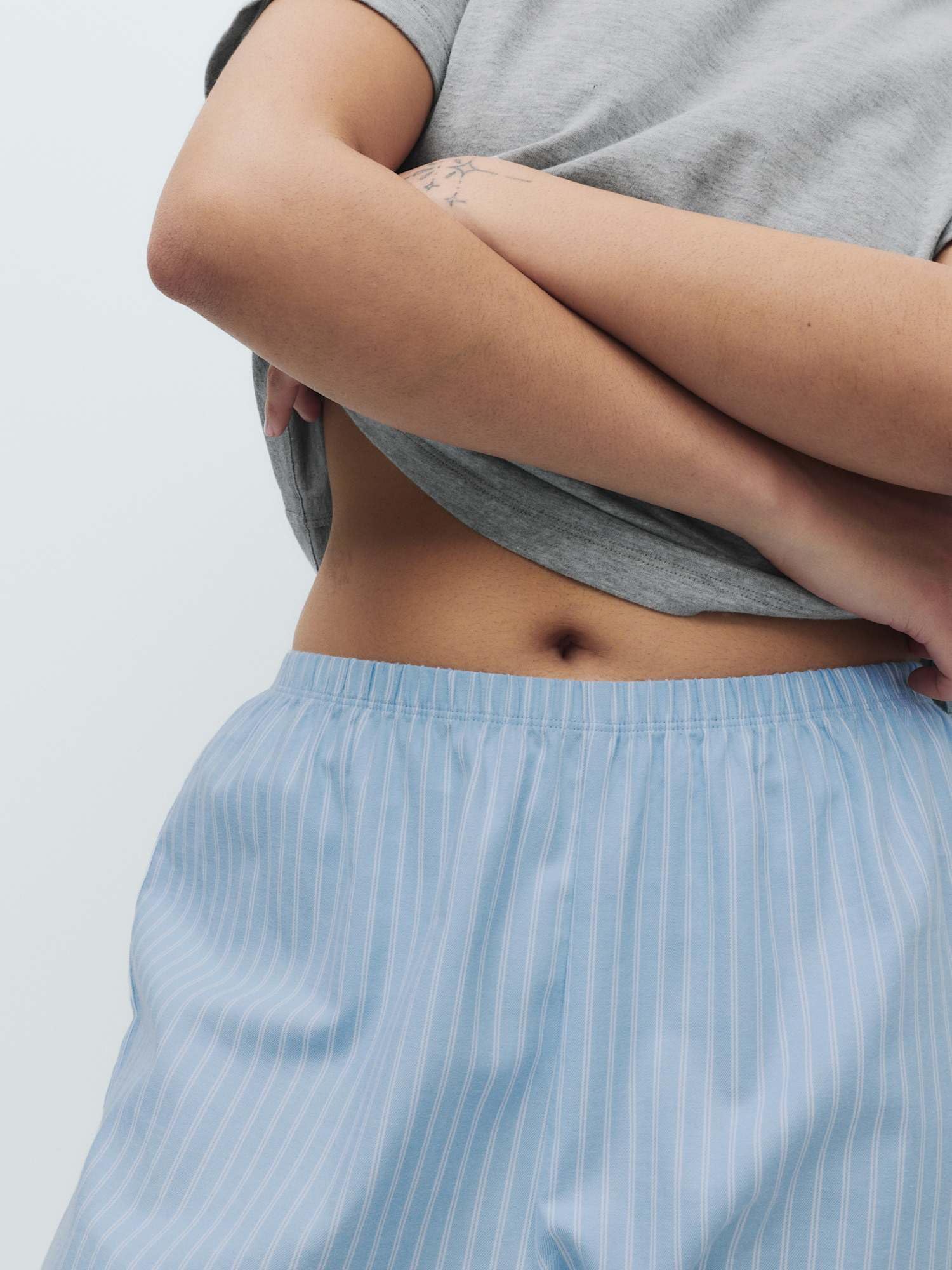 Marks & Spencer Bas de Pyjama Tissé Femme en Pur Coton, Taille Élastiquée, Finition Brossée