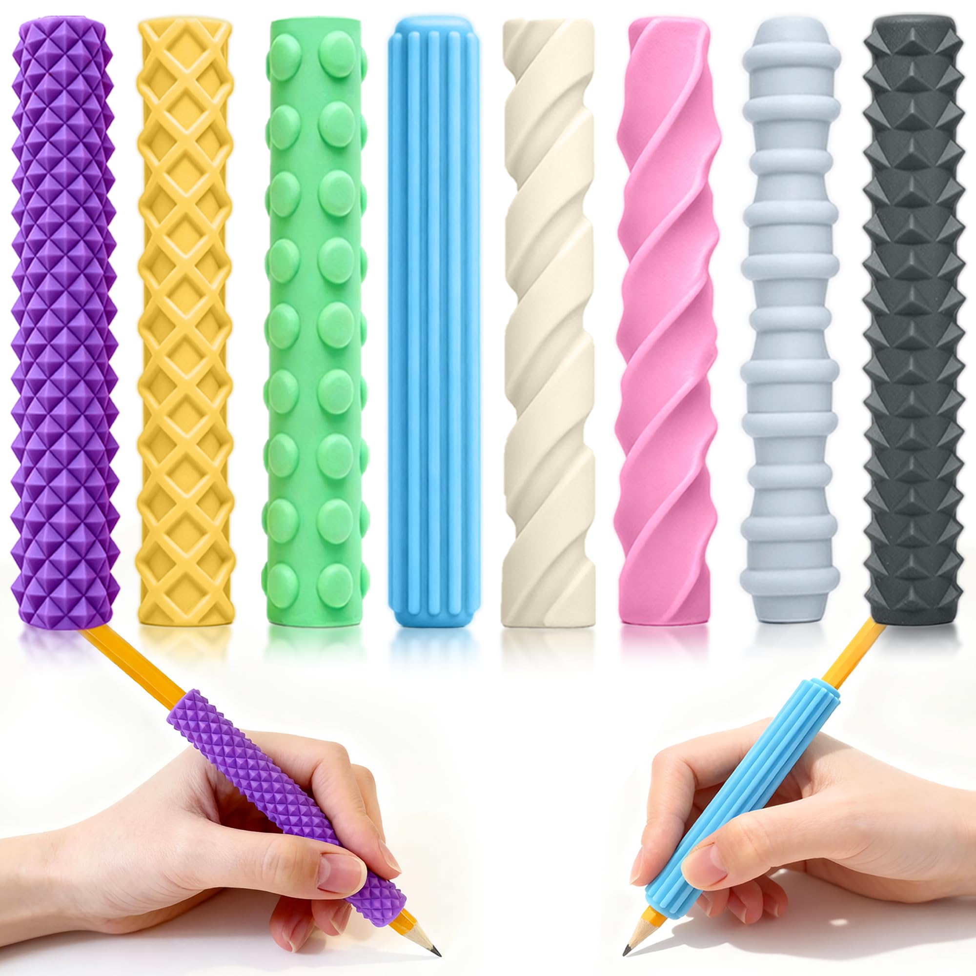 Mibbyland 8-Pack Sensory Fidget Pencil Grips