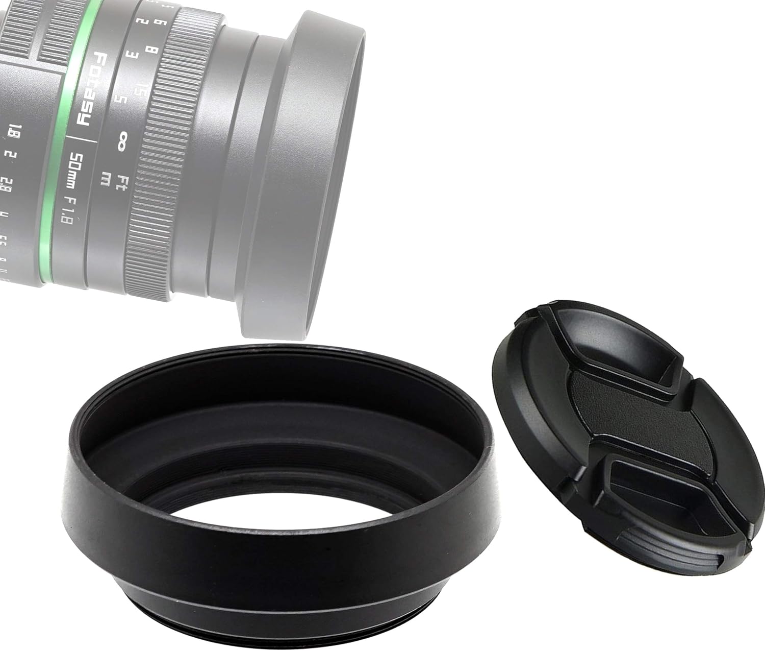 Fotasy 46mm Metal Screwin Lens Hood, Compatible with Panasonic Lumix