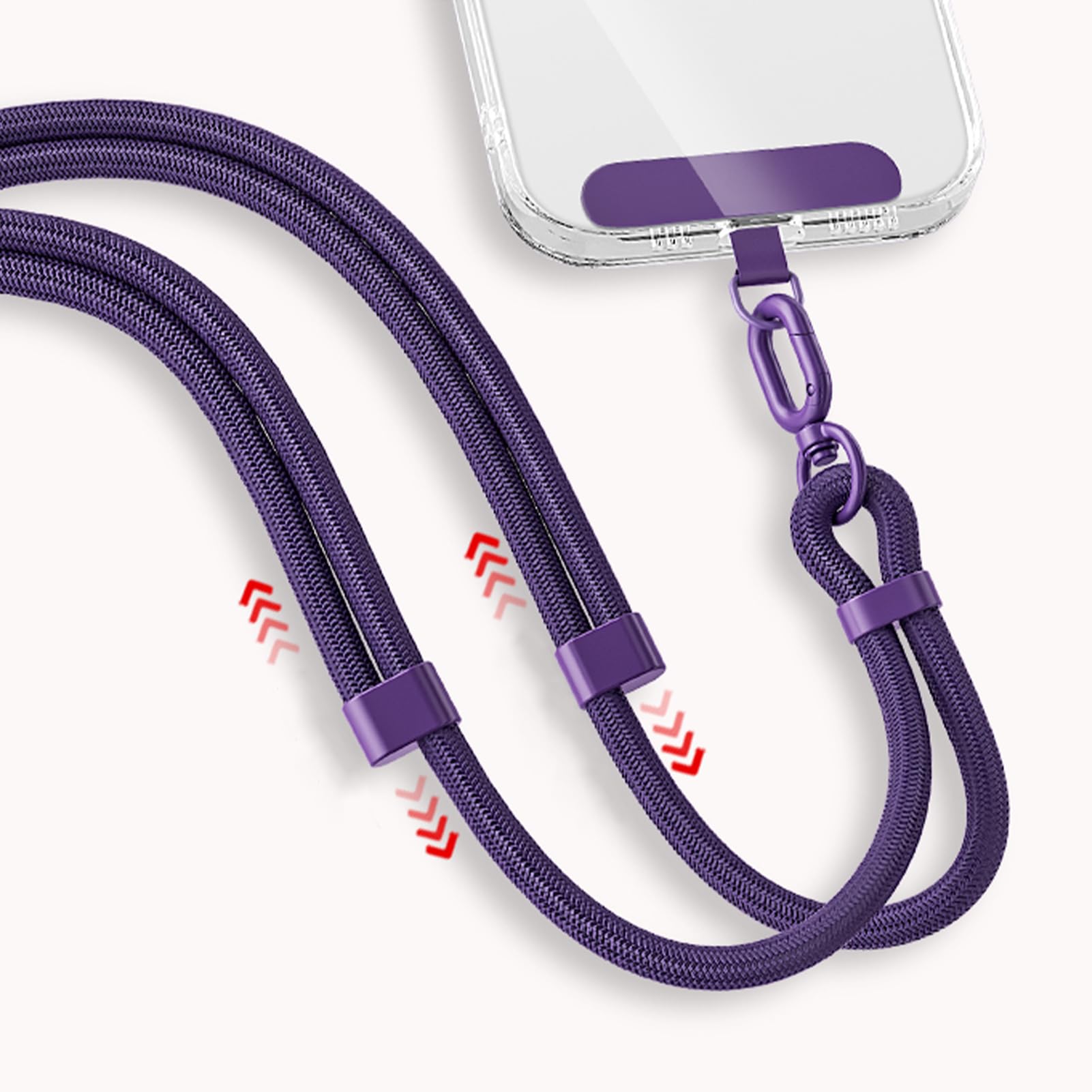 MORSUNBELA Mobile Phone Cord, Mobile Neck Hanger, Adjustable 80 cm Mobile Cord, Phone Lanyard Compatible with Most Cases – Blue — view 6