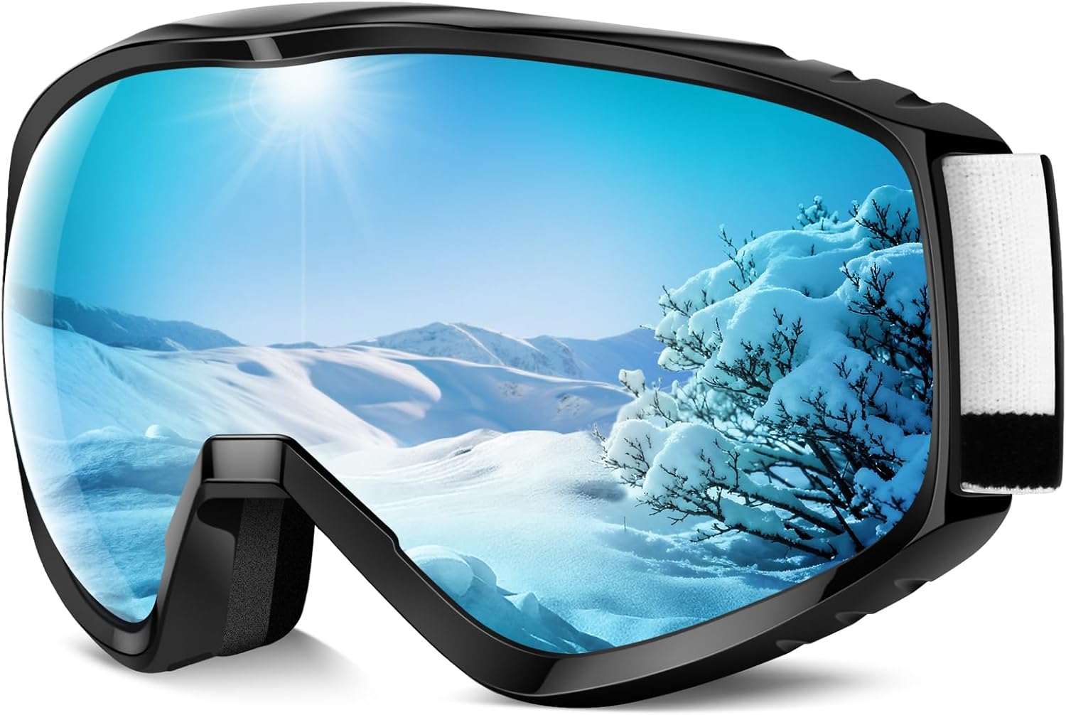 findway OTG Ski Goggles - Over Glasses Snow Snowboard Goggles for Men Women Adult & Youth - Anti-Fog 100% UV Protection