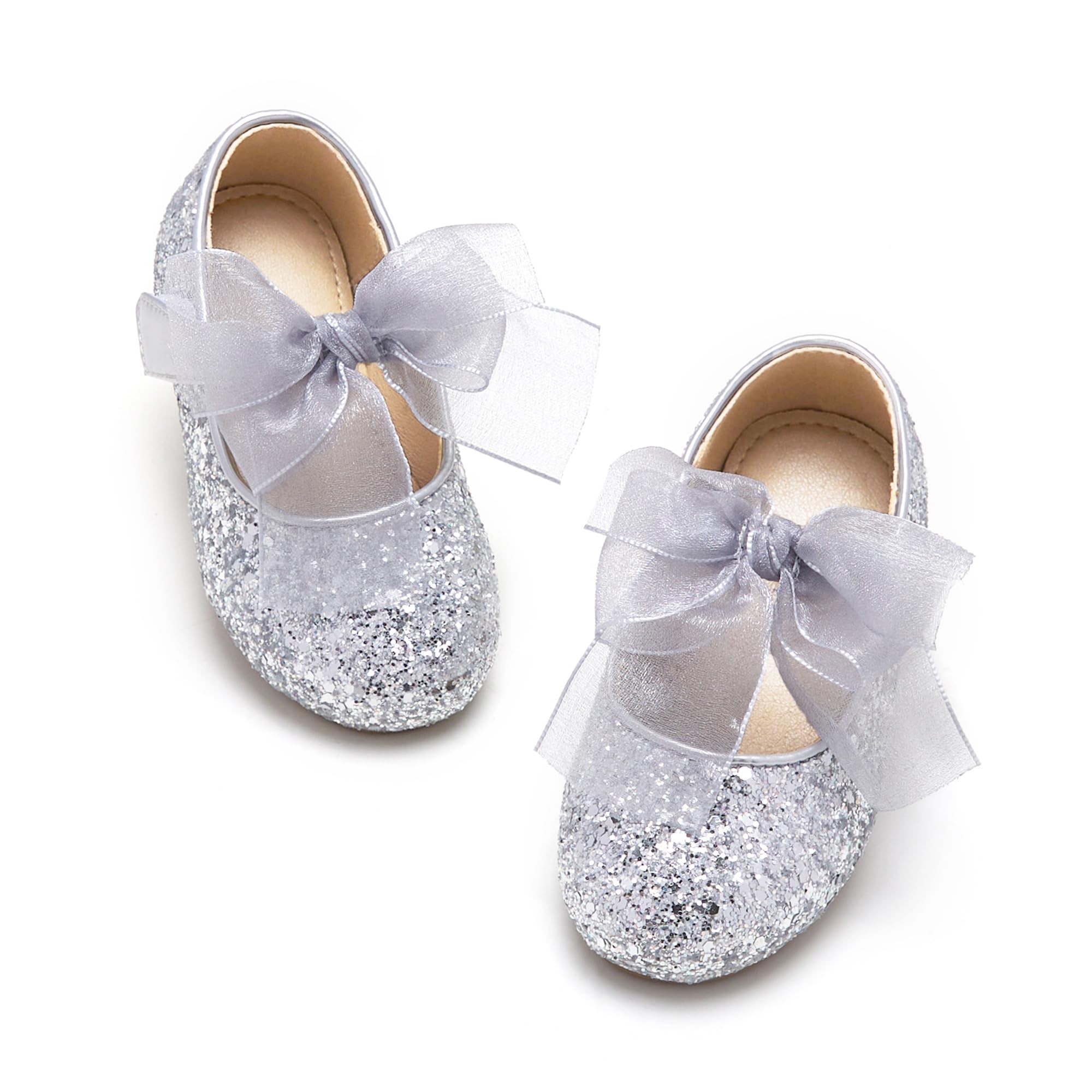 Kiderence Toddler Girls Dress Shoes Little Kids Mary Janes Ballet Flats Toddler