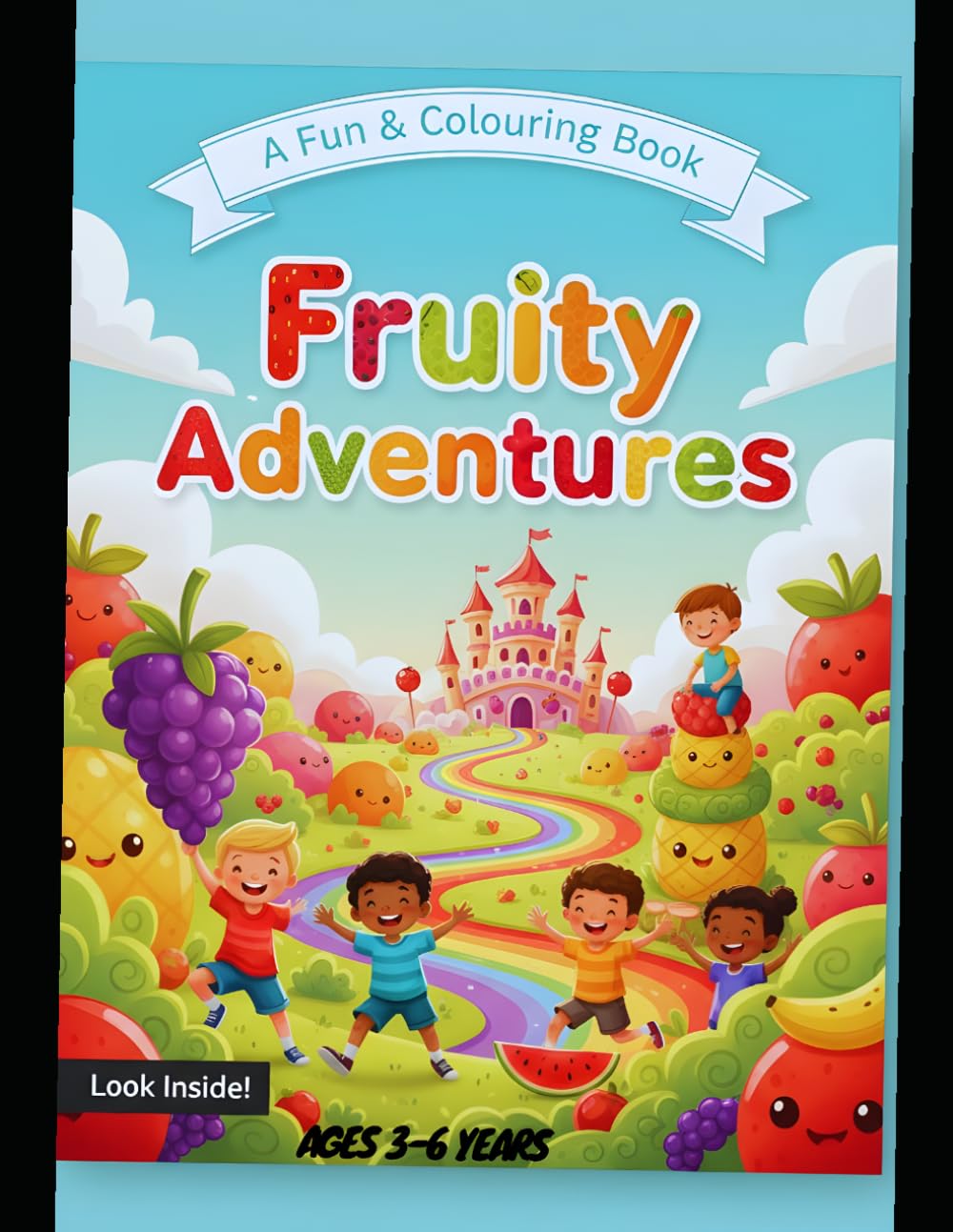 Fruit Fun & Coloring Book: A Creative Coloring Journey with Apples, Bananas, Oranges, and More