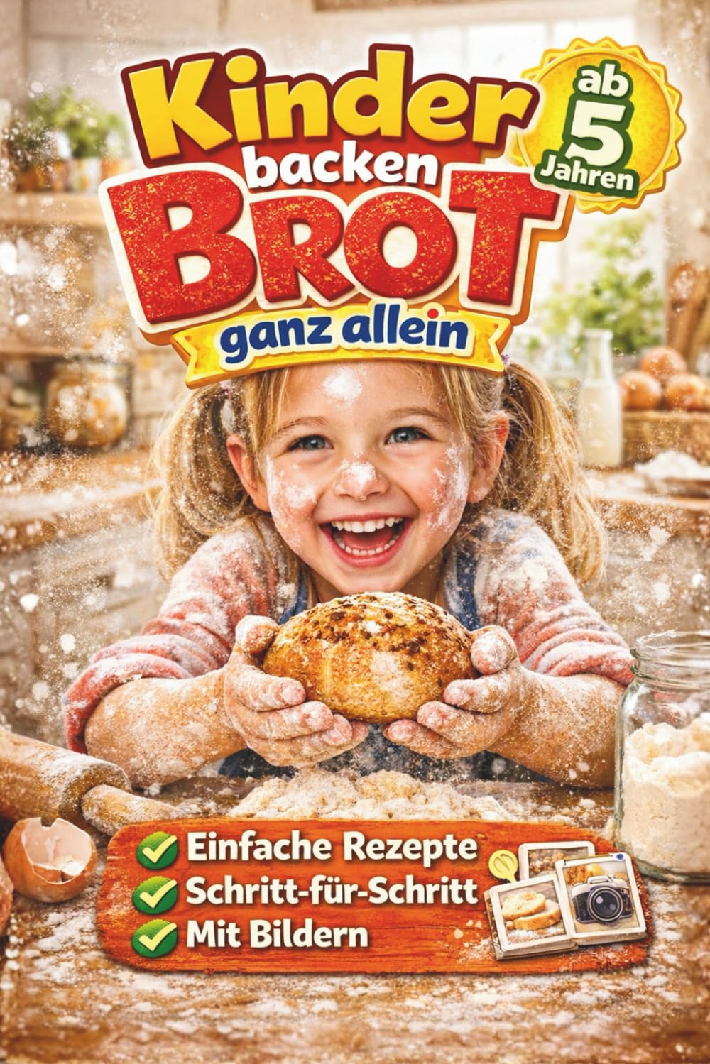 Kinder backen Brot ganz allein - Das Backbuch für Kinder ab 5 Jahren mit einfachen Rezepten, Schritt-für-Schritt-Anleitungen & Bildern (LYNORA)