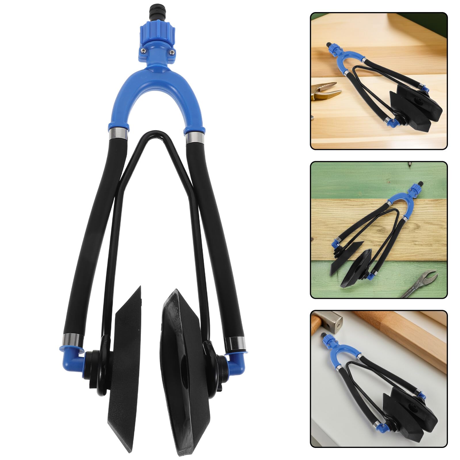 KOMBIUDA Manicotto di Lavaggio Doppio per Motori Fuoribordo Barca, Manicotti Acqua Fuoribordo 16x5,9" Connessione Rapida, Pulitore Motore Marino per Manutenzione Yacht e Imbarcazioni