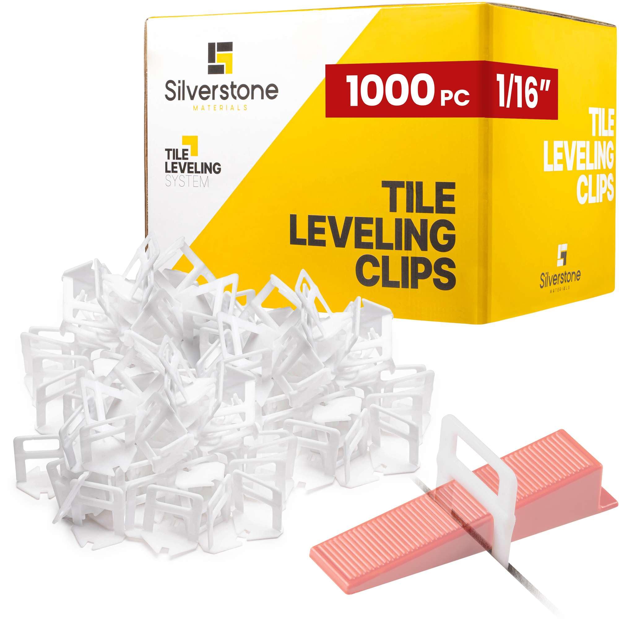 Sistema di livellamento per piastrelle con clip di livellamento da 1,5 mm, consente di risparmiare tempo per un'installazione perfetta e precisa di piastrelle in ceramica - Ottieni risultati