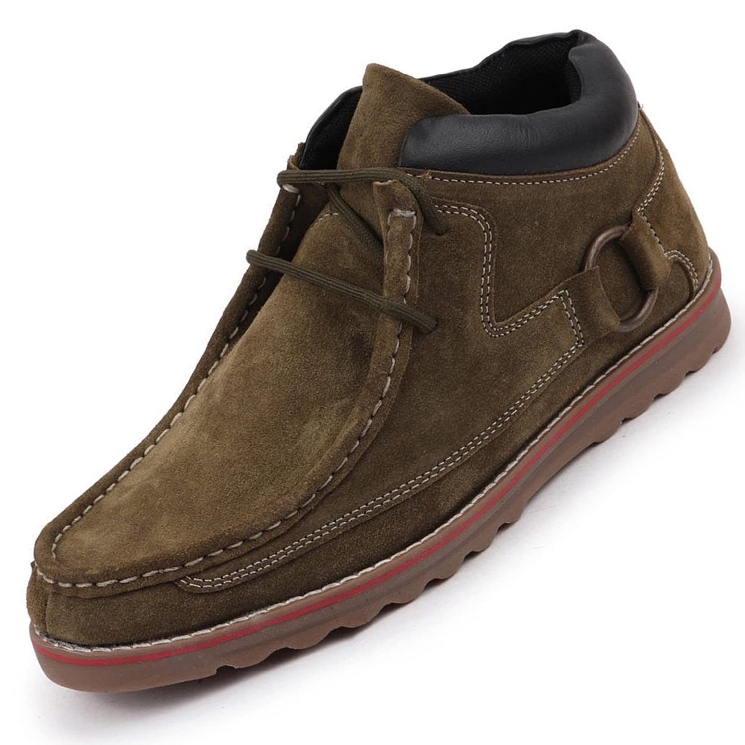 FAUSTO FST KI-8001 OLIVE-43 Mens Olive Suede Leather Mid Ankle Lace Up Casual Shoes (9 UK) (B09GG5JSJD) Amazon Price History, Amazon Price Tracker