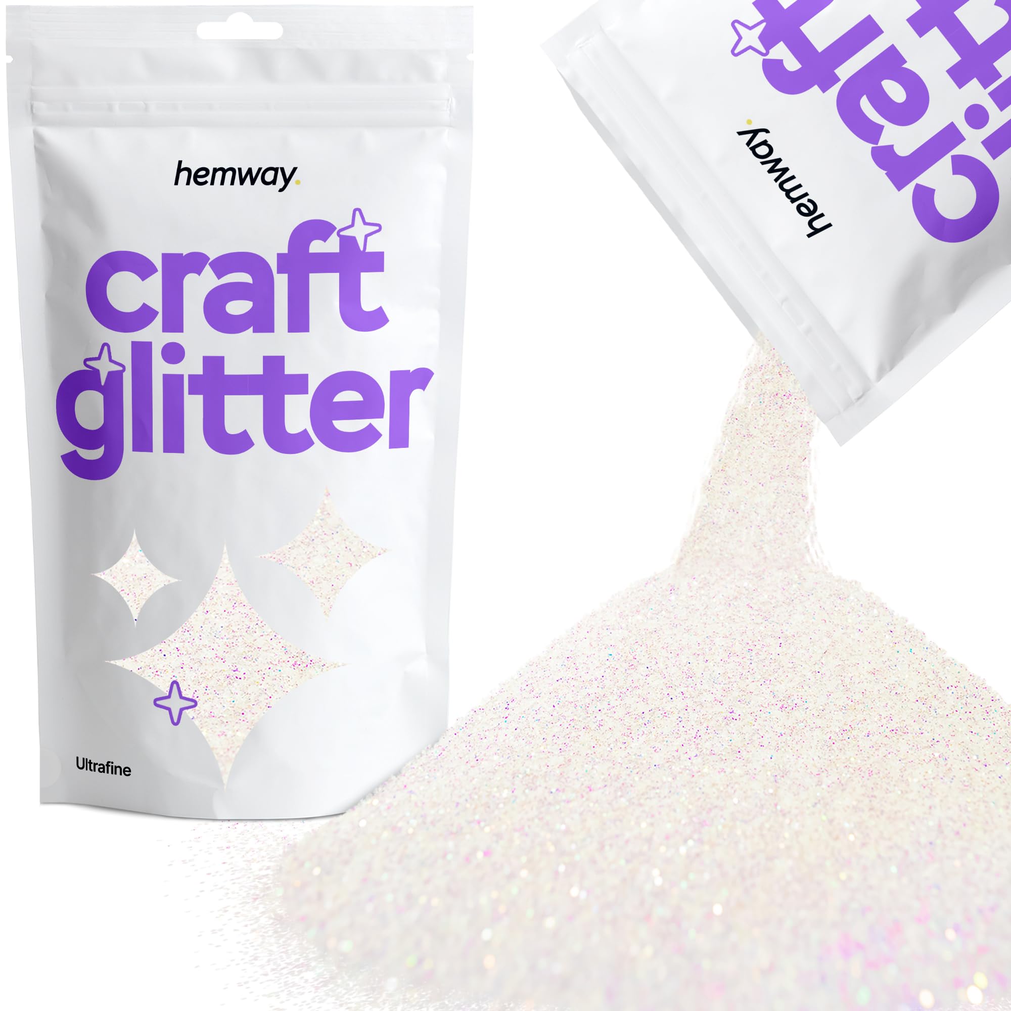Hemway Craft Glitter 100g / 3.5oz Glitter Flakes for Arts Crafts Tumblers Resin Epoxy Scrapbook Glass Schools Paper Halloween Decorations - Ultrafine