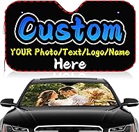 Vista 1 de Parasol personalizado para parabrisas de coche nuevo 2025, parasol parabrisas personalizado 2024 2023 con logotipo de foto y texto, parasol plegable