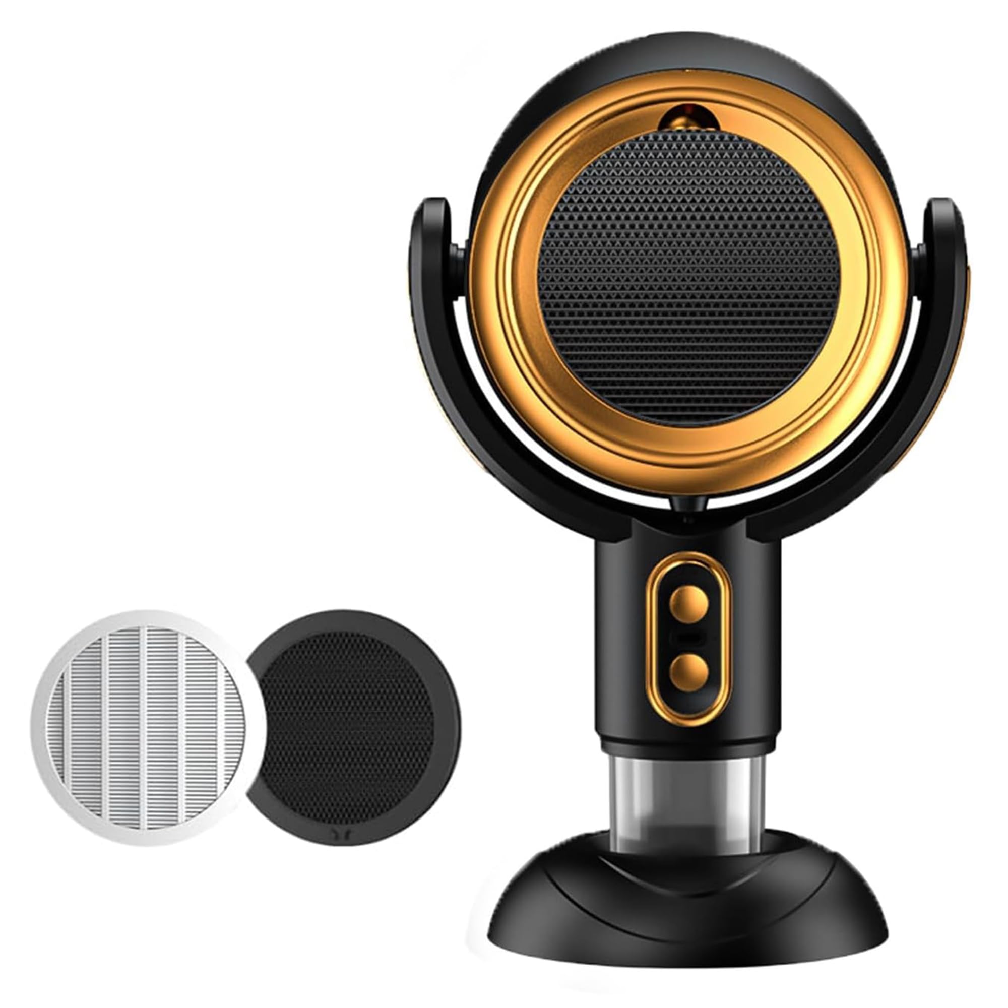 Photo 1 of PuffHide-Purifer & Smoke Away Purifier Fan Portable Black Gold Adjustable Angle Puff-Hide PurifierFan,Tabletop SmokePurifier Filters for RemovesOdor(Plug-ln)