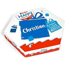 Personalised Children's Chocolate - High-Quality Personalised Gift Idea with Individual Design and Your Name or Text Box 160 g Happy Moments