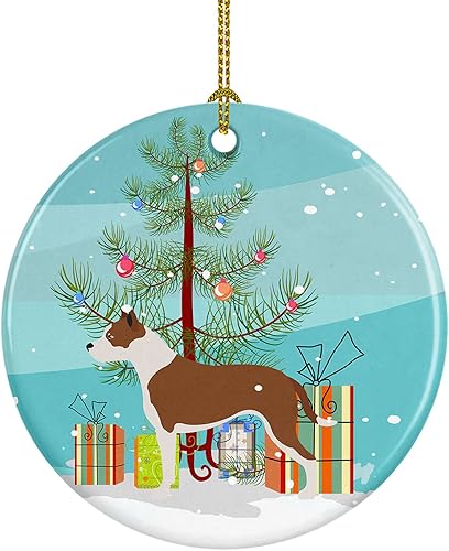 Miniatura 21 de Caroline's Treasures Adorno de cerámica con cola de perro pastor inglés antiguo para colgar en el árbol de Navidad, para el hogar, Navidad, fiestas