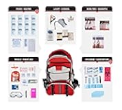 Guardian Survival Gear 1-Person Essential Survival Kit, Backpack with Food Bars, Water Pouches, Wound Care, Emergency Supplies - Curated Tools by Survival Experts
