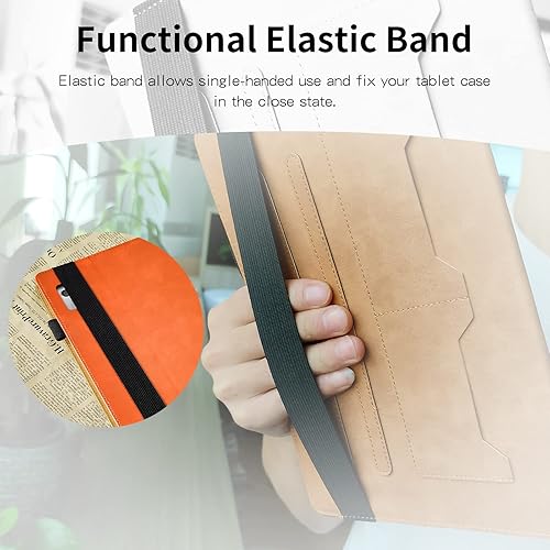 Miniatura 5 de Funda para Lenovo Tab M9 de 9.0 pulgadas (TB-310FU, lanzada en 2023) Funda de piel sintética de negocios con soporte multiángulo con soporte