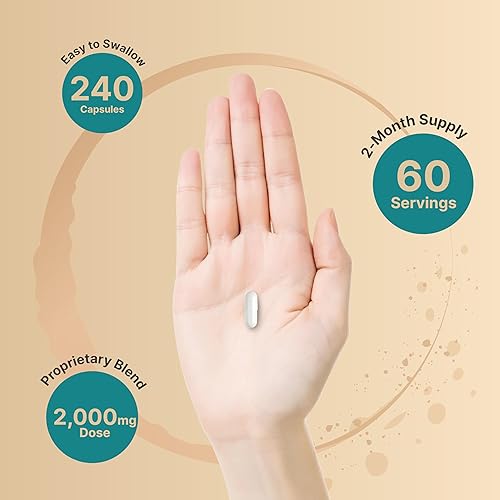 Miniatura 4 de NatureBell Ácido hialurónico con vitamina E 125 mg 180 cápsulas apoya antioxidante hidratación de la piel y lubricación de las articulaciones sin OMG