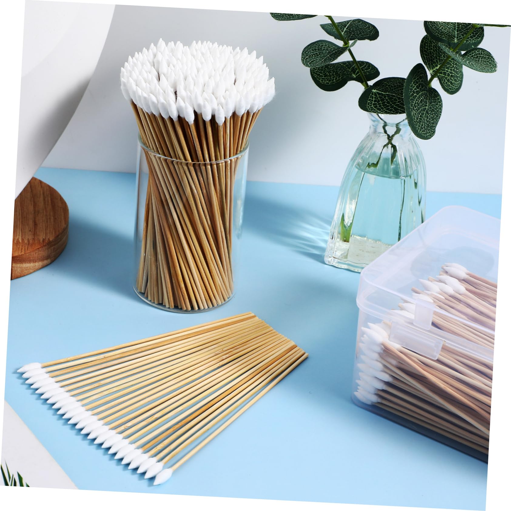 minkissy 1000 Piezas Bastoncillo De Algodón Hisopos De Algodón Con Punta De Precisión Hisopo De Algodón Con Punta Puntiaguda Hisopos De Limpieza Palos De Pestañas Palitos De Algodón Madera