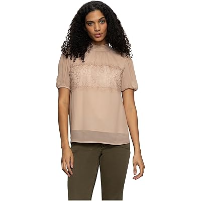 Sanctuary Sweet Romance Lace Top fawn