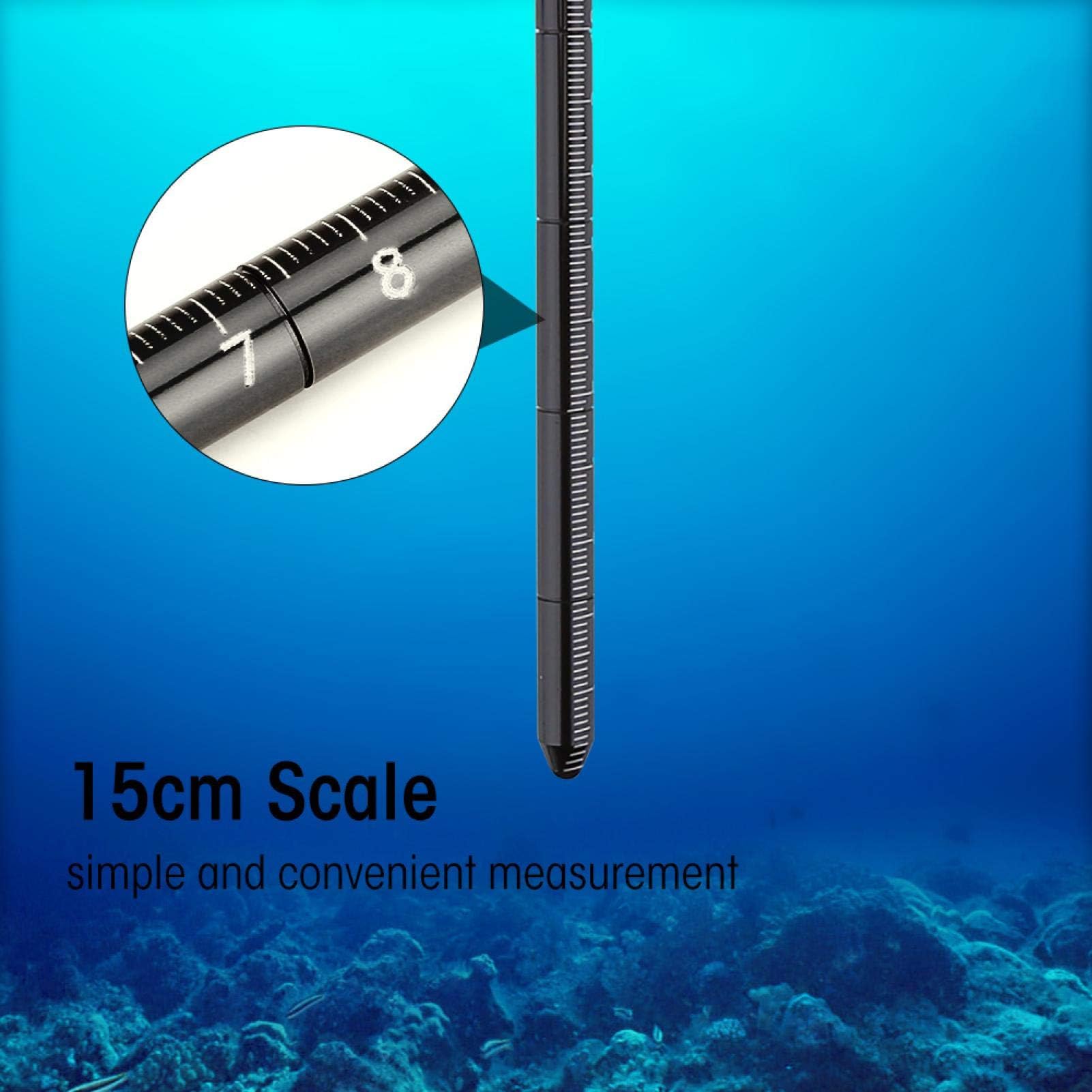 Alomejor Pointer Stick Rod Pointer Stick ze stopu aluminium Scuba Diving Noise Maker Stick Rod Pointer z regulowanym paskiem na nadgarstek
