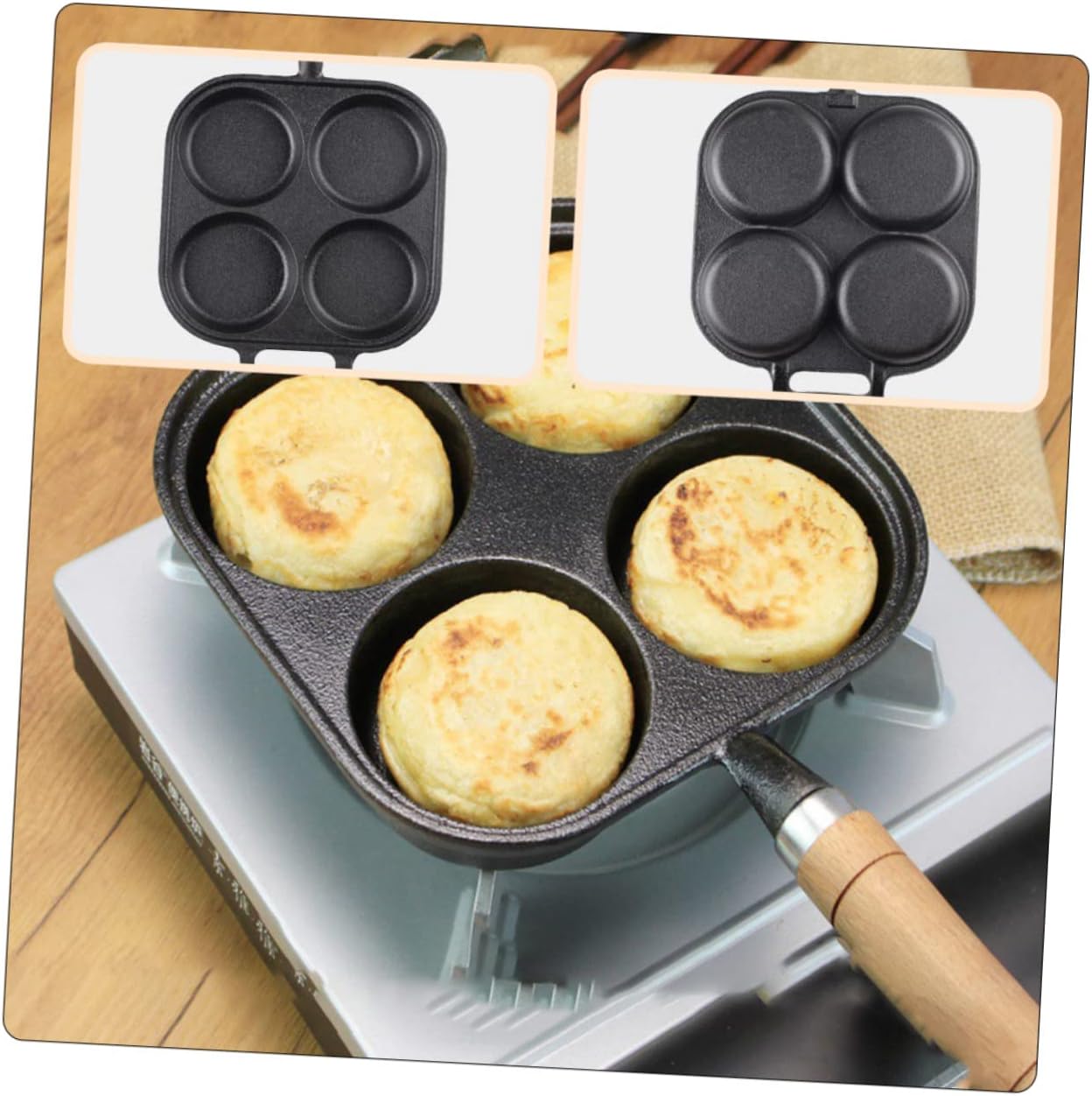 Happyyami Omelette Pan Egg Skillet Non-stick Frying Pan Breakfast Skillet for Home Use