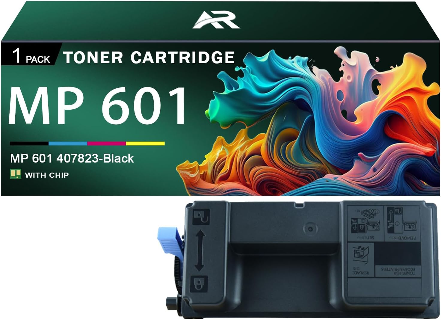 MP 601 Toner Cartridge Compatible for Ricoh MP 601 407823 Black Toner Cartridges for Ricoh MP 501 501SPF 501SPFG 601 601SPF 601SPFG SP 5300 5300DN 5310 5310DN Printer