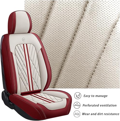 Miniatura 3 de Funda de asiento de automóvil para Mazda CX-30 2020-2023, 2 asientos, de piel napa, impermeable, antideslizante, compatible con bolsa de aire, fácil