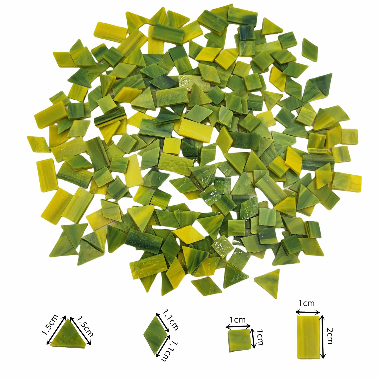200g Stained Glass Mosaic Tiles - Image 3
