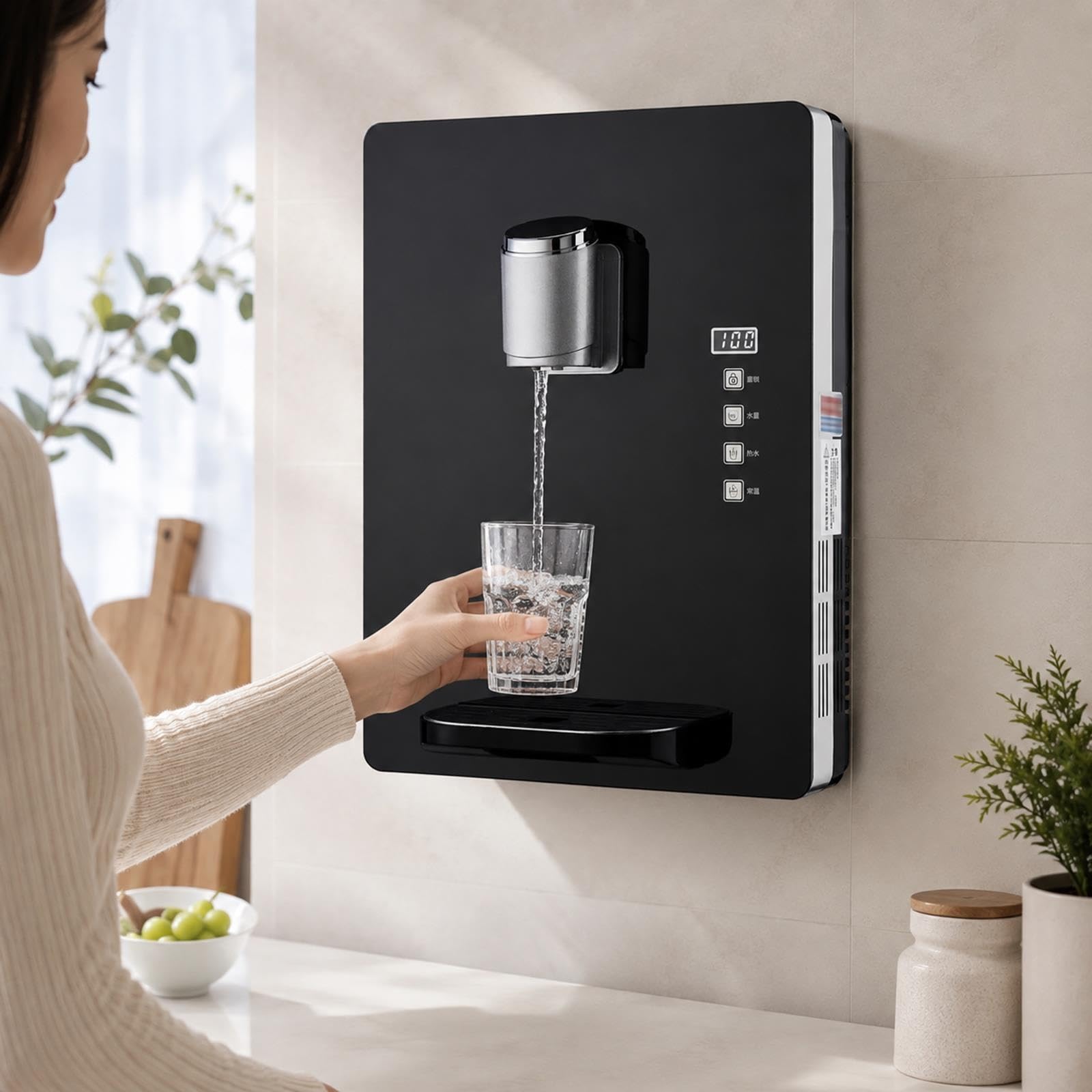 Dispensador de Agua de Pared Sin Botellón, Enfriador Agua Fría y Caliente