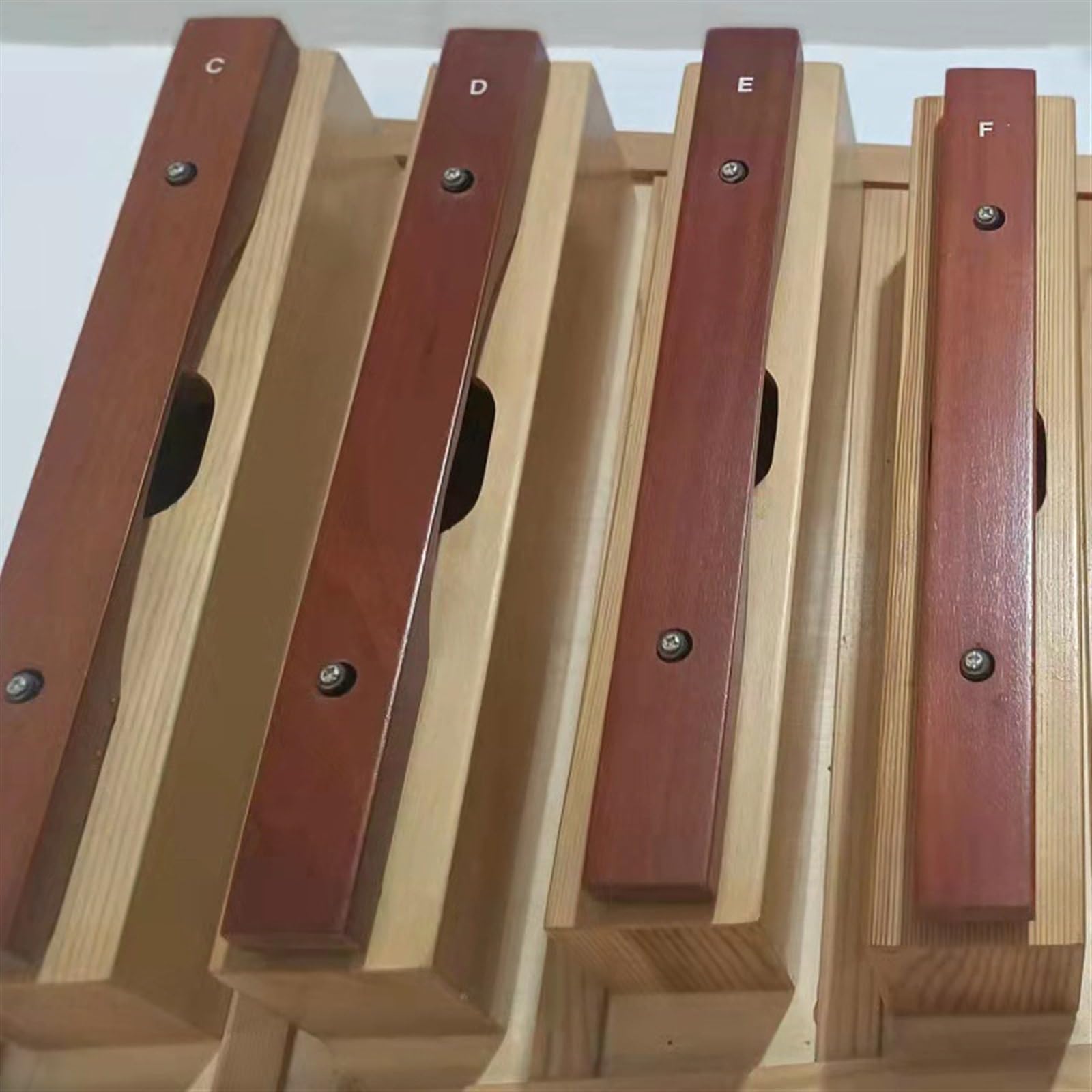 Instrument de percussion Glockenspiel en bois à 8 notes en brique double couleur Kit De Glockenspiel