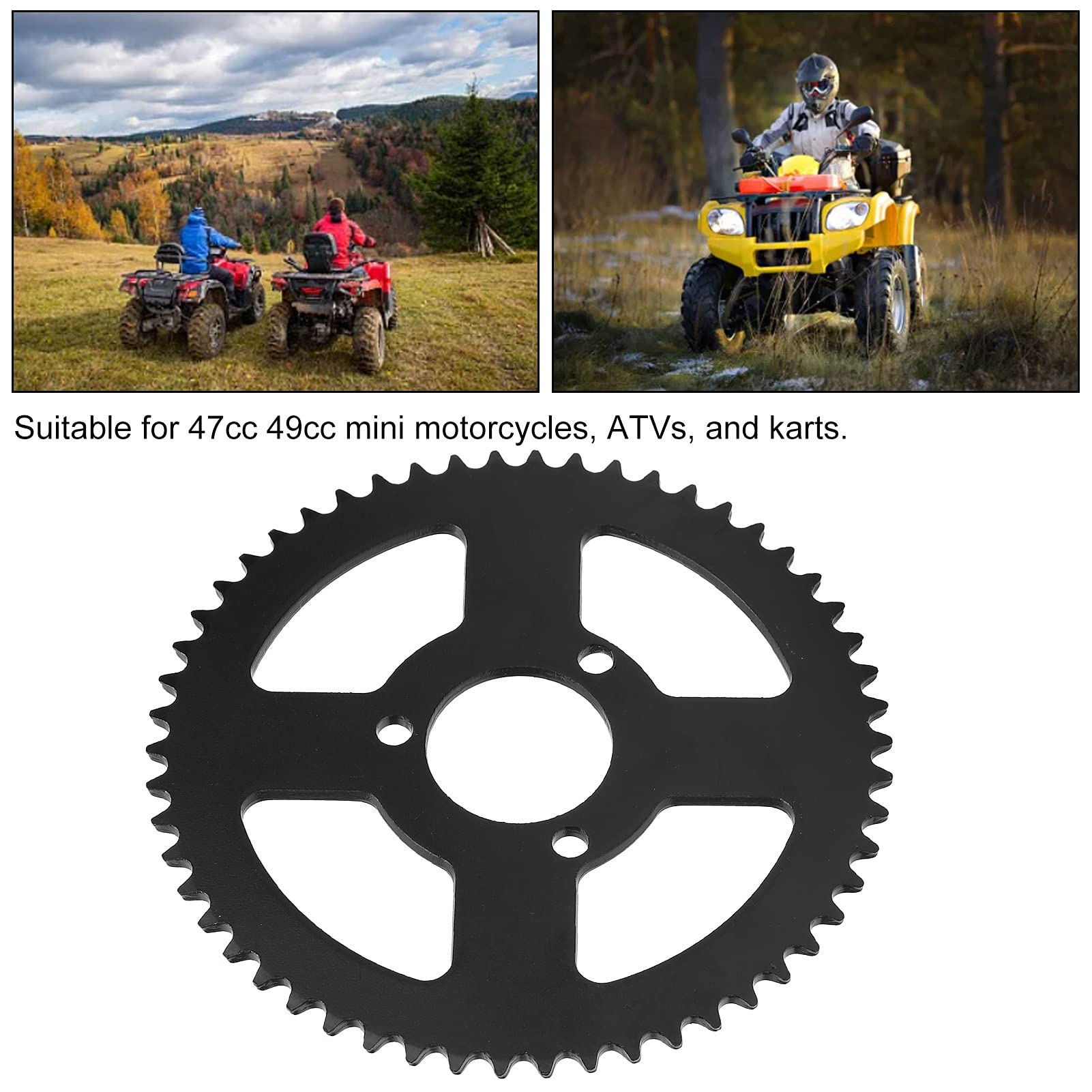 Zunate Pignone Catena Posteriore, T8F 54T 35mm dentata di Ricambio per pignone Posteriore in Acciaio per Moto ATV Go-Kart