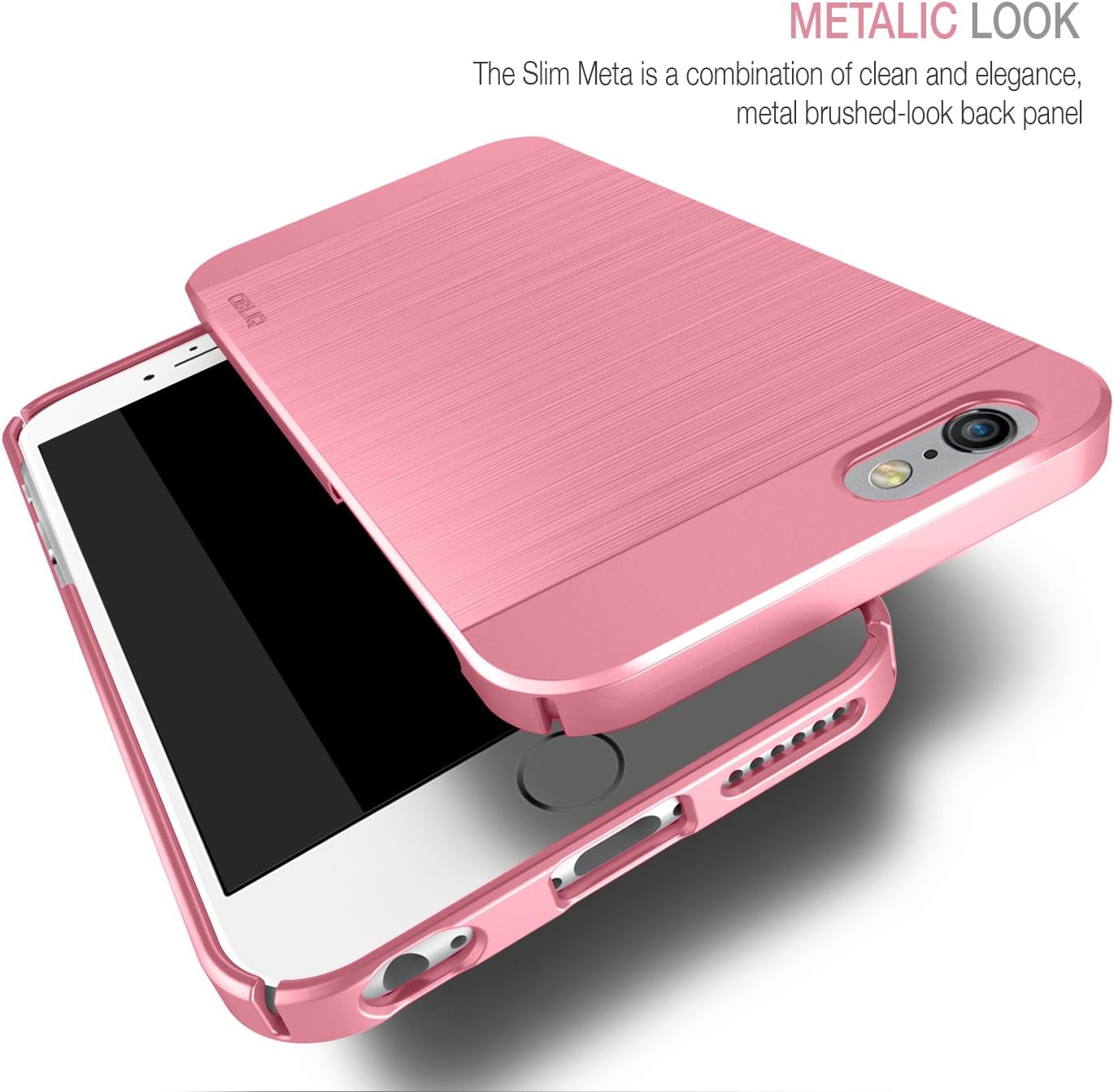 iPhone 6S Case, OBLIQ [Slim Meta][Metallic Pink] Premium Slim Fit Thin Armor All-Around Shock Resistant Polycarbonate Metallic Case for Apple iPhone 6S (2015) & iPhone 6 (2014)