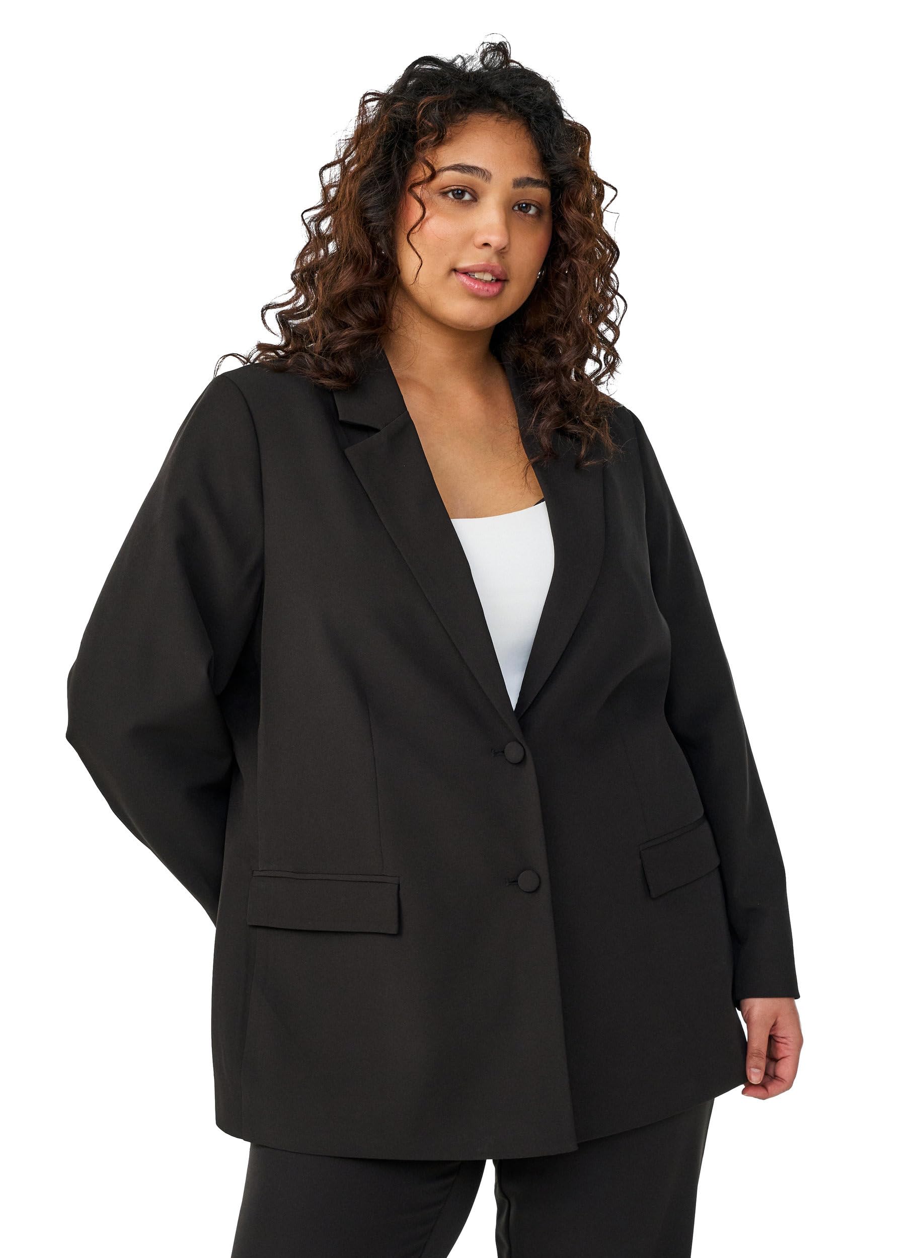 Zizzi Damen Große Größen Blazer Taschen Knöpfe Größe 42-60