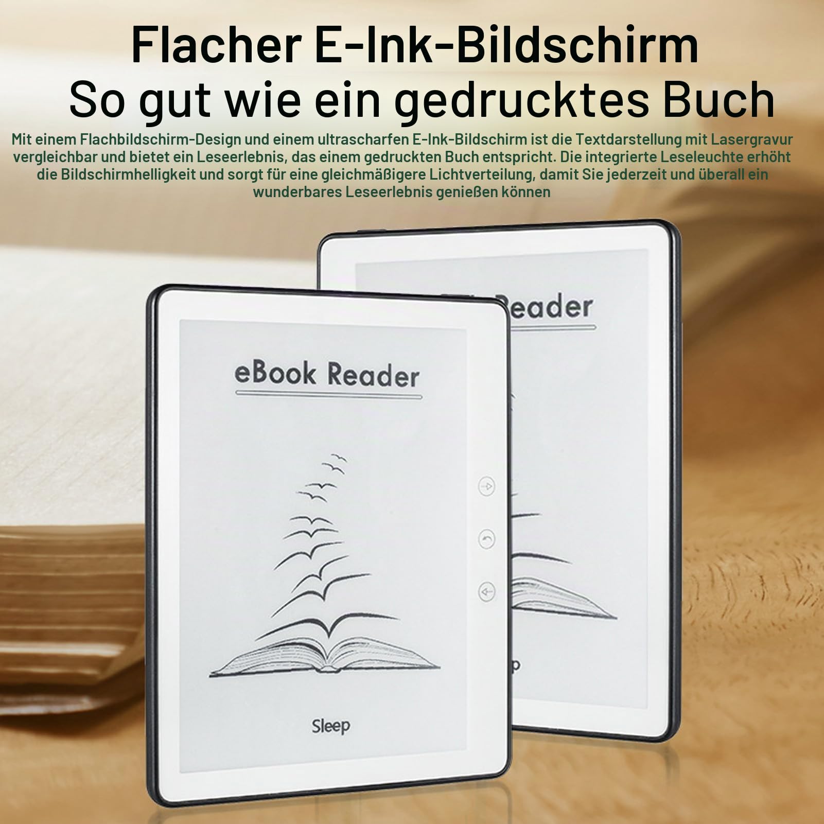 5,76 Zoll E Ink Touchscreen E Reader für Android 8.1 | Ultra Dünn Leicht E Reader 16GB 64GB Erweiterung 1500mAh Akku 7 Tage Lesetablet EPUB PDF MOBI