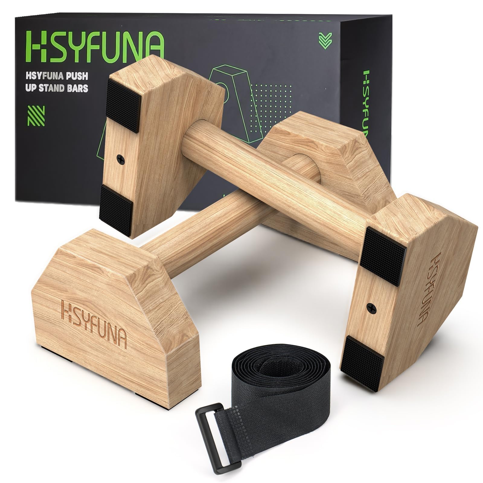 Paralelas Calistenia, Barras Paralelas Calistenia, Barras Paralelas de Madera, Barra de Flexiones, Push up Bar, para Gimnasia Fitness Yoga, para Interior y Exterior, Antideslizante -1 Par