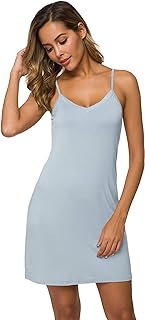Women's Basic Adjustable Spaghetti Strap Cami Slip Mini Dress - Buy now