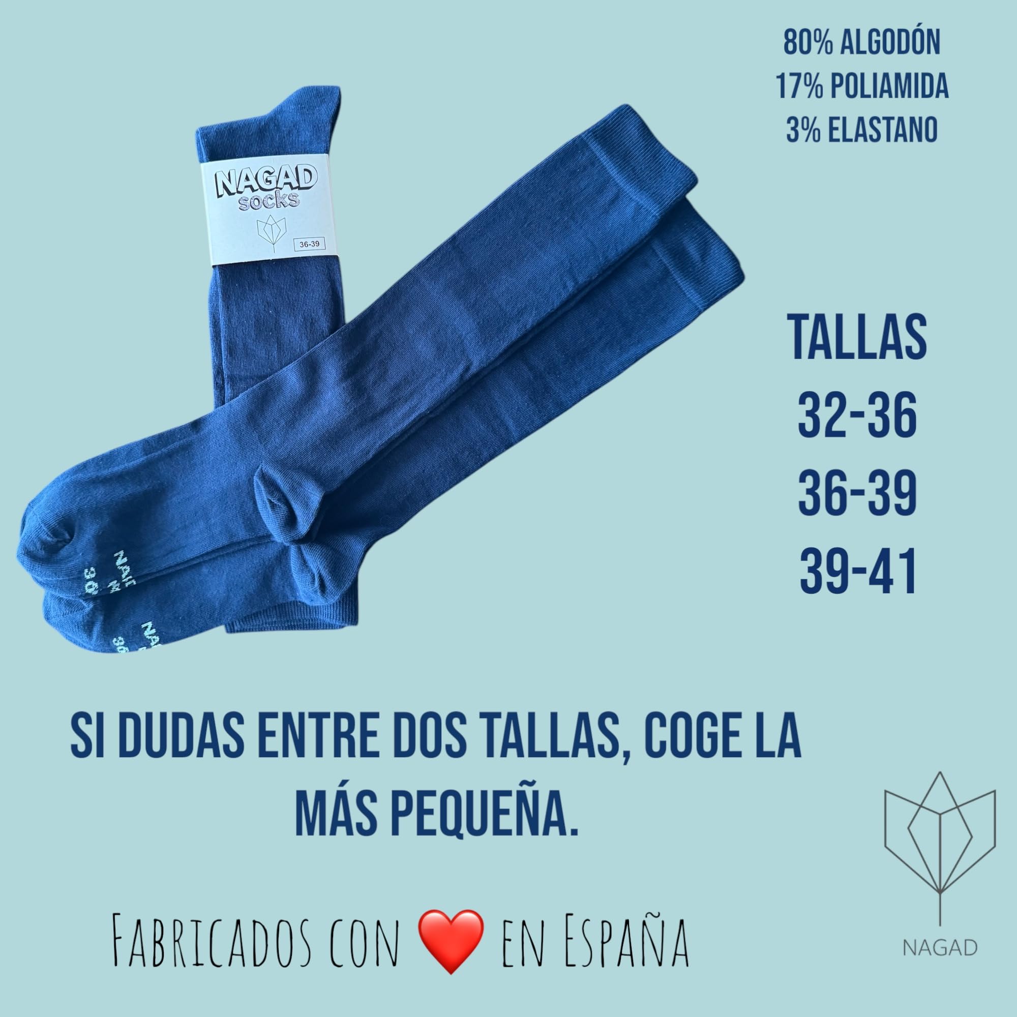 3 paires de chaussettes hautes pour fille ou garçon pour uniforme scolaire - Chaussettes longues pour enfants - Chaussettes longues écolières - Chaussettes en coton bleu marine
