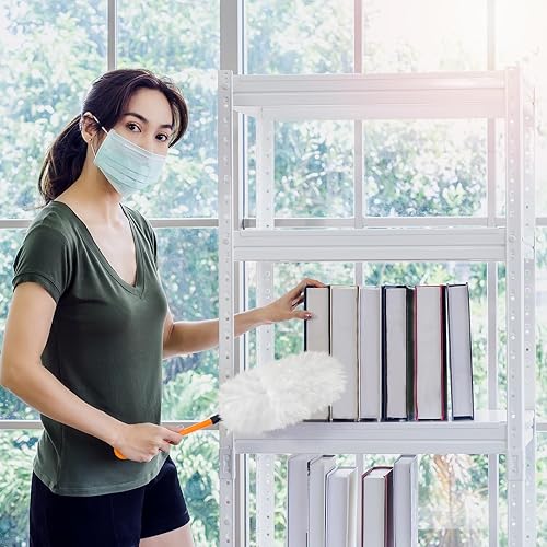 Miniatura 7 de Vesici 50 piezas de repuesto de plumero compatibles con Swiffer Dusters, repuesto desechable a granel grueso con 1 mango resistente para limpieza,