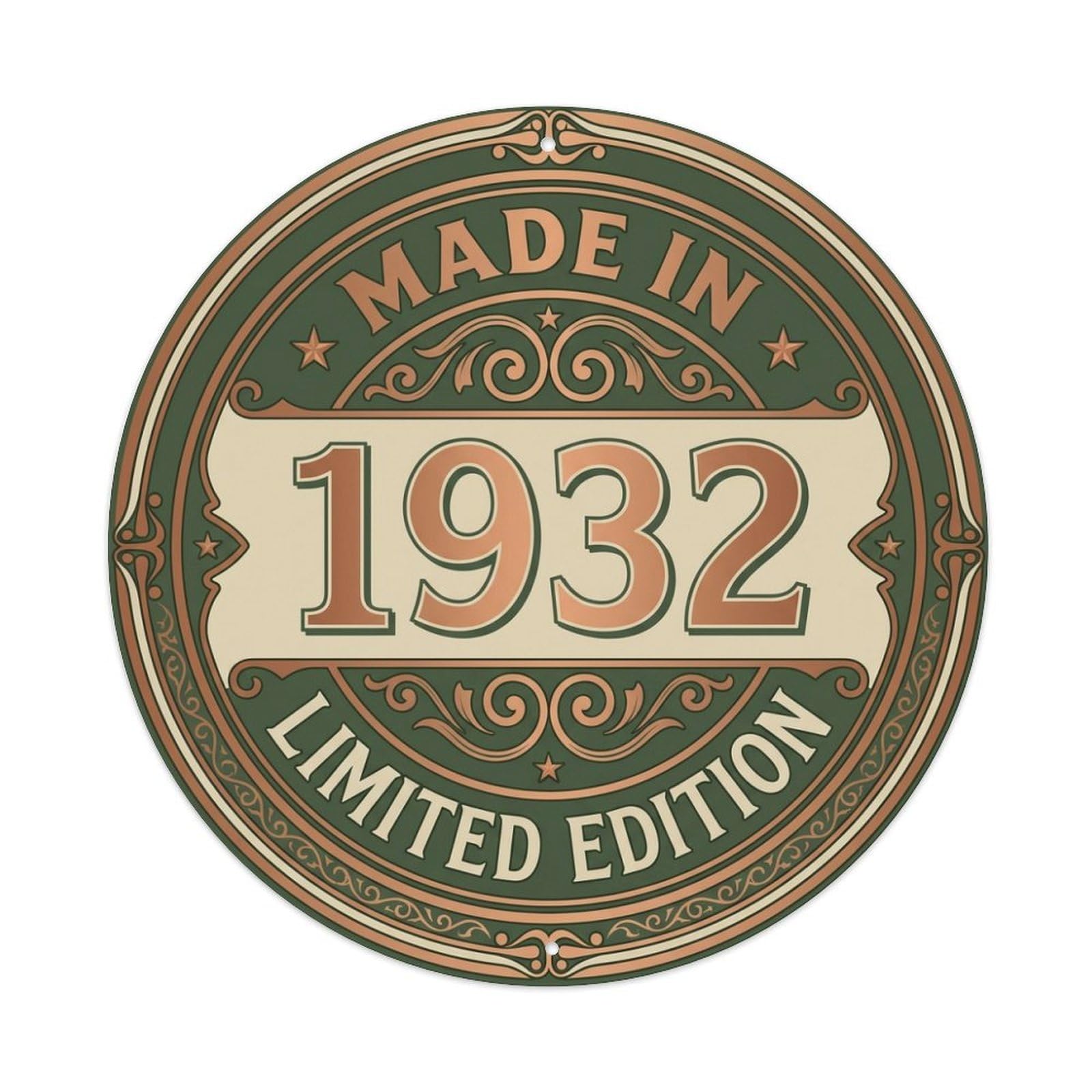 Made In 1932 Limited Edition Metal Tin Sign