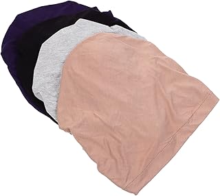 Beavorty 4 pçs chapéus bufantes bonés de algodão para dormir lenço de cabeça chapéu chapéu chapéu para salão chapéu para perda de cabelo chapéu para cabeça para dormir capa para cabelo feminino meninas