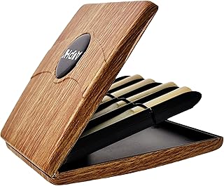 Reeds Case for Clarinet Reeds Saxophone Reeds,Holds 8 Pieces for Multi-Instrument Reed,Wood Grain,PC Material