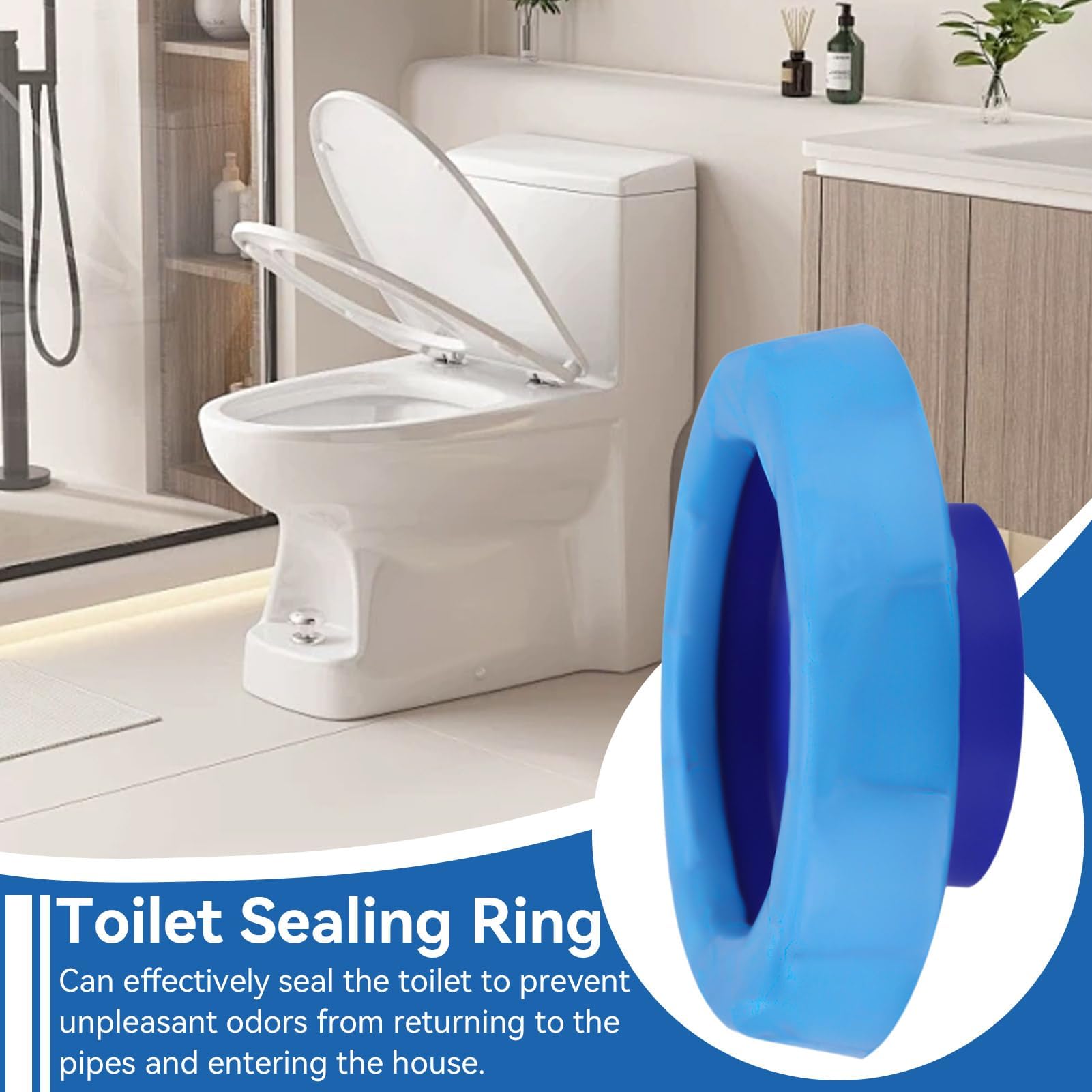 Joint Caoutchouc Pour Toilette Murale - Diamètre Ext. 135 Mm, Int. 83 Mm - Étanchéité Tuyaux 80 à 110 Mm - Évite Fuites Et Odeurs - 3