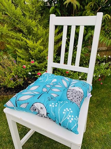 Miniatura 3 de TROPIKHOME Almohadillas de asiento coloridas cojines de asiento para jardín, cocina, comedor, escritorio, cojines de suelo (2 piezas de cojines