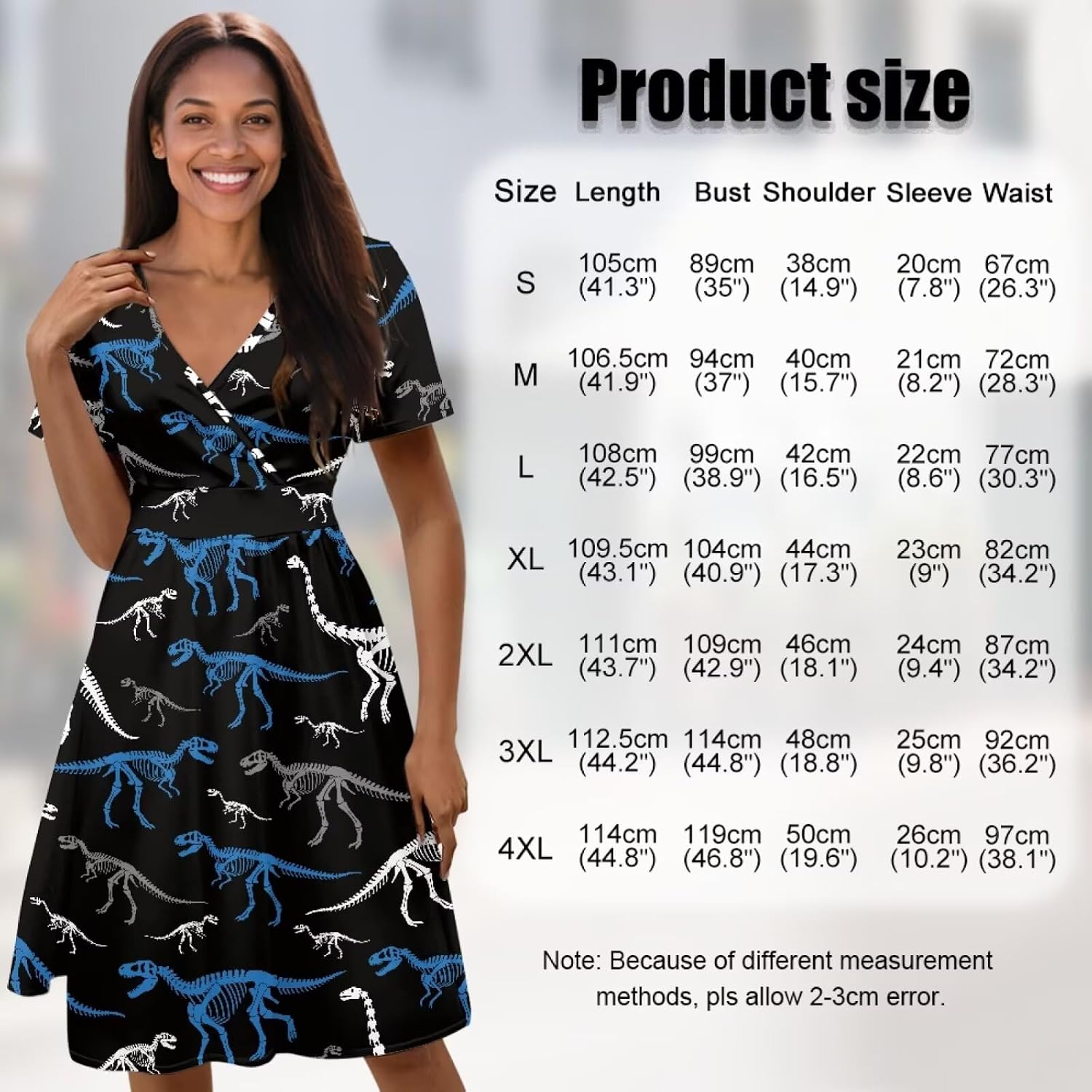 Beauty Collector Women's V Neck Waist Flared Summer Cute Wedding Guest Midi Dresses S-4XL